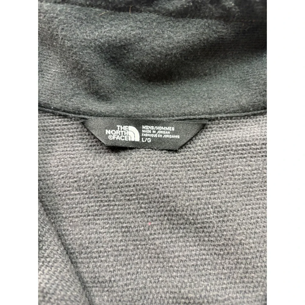 The North Face Mens Full Zip Jacket Dark Gray Textured‎ Stretch Mock Neck Large